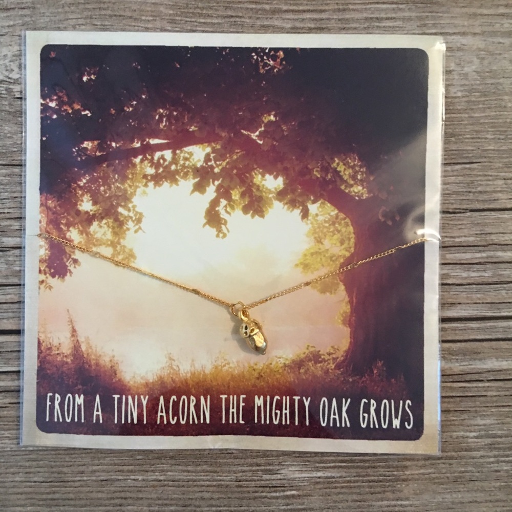 Acorn charm bracelet